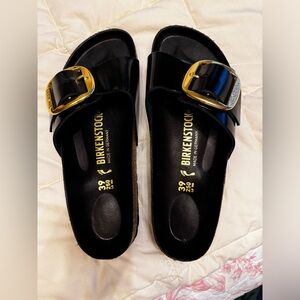 Women’s Size 39 Big Buckle Madrid Birkenstock - Black. Never worn.